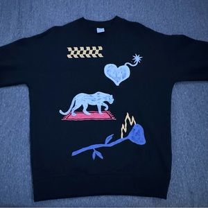 ZARA GRAPHIC PRINT SWEATSHIRT IN BLACK